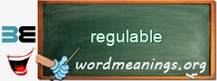 WordMeaning blackboard for regulable